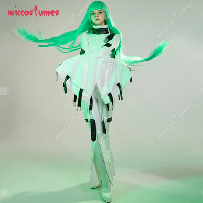 Miccostumes Women's Anime Cosplay Jumpsuit with Choker and Stockings