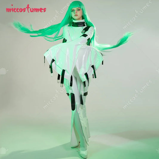 Miccostumes Women's Anime Cosplay Jumpsuit with Choker and Stockings