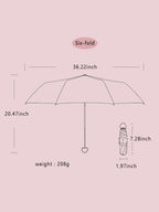 Mini Capsule Umbrella, Ultra-Light Sun Protection UV Blocking, Fashion Casual Basic Style, Manual Open, 6 Ribs Iron Frame