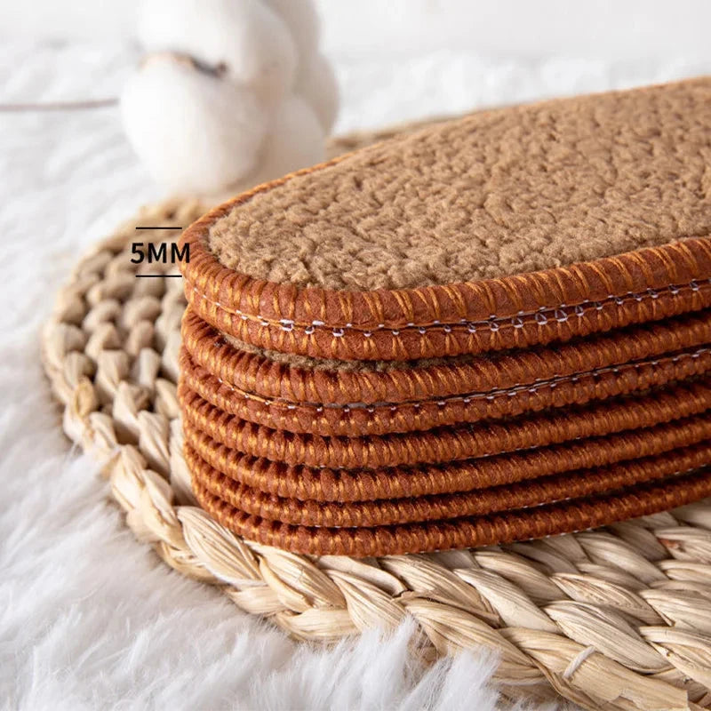 Winter Alpaca Wool Insoles Soft Plush Warm Thicken Foot Thermal Shoe Insole for Women Men Breathable Snow Boots Shoes Heat Pads SS69