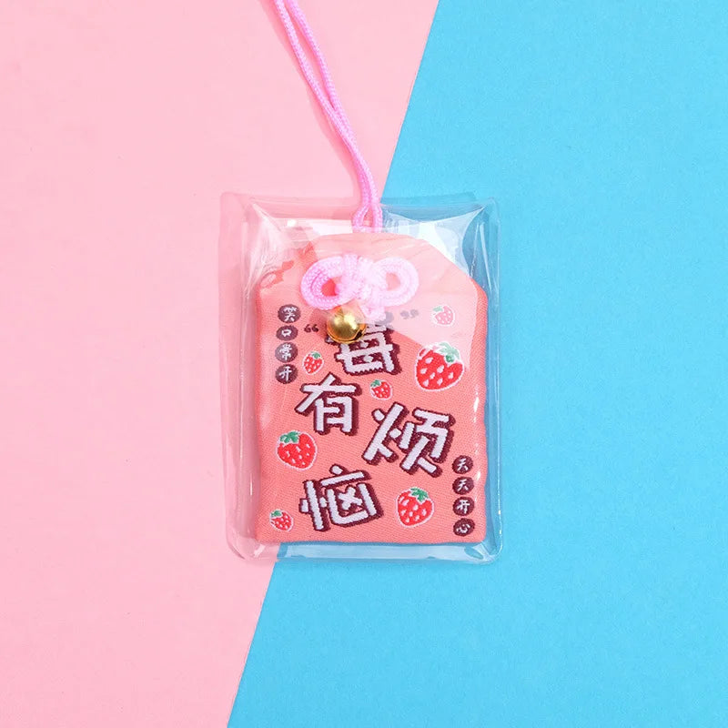 Japanese Prayer Omamori Pray Fortune Beauty Health Safety Lucky Charms Wealth Bag Guard Talisman Pendant Keychain Couple Gift - SS69