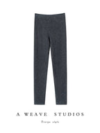 CHICUU Women 100% Cashmere Legging elasticity Slim Pants Autumn Winter Thick Basic Leggings Soft Warm Cashmere Knitwear SS69 106.69 Dark Grey / M