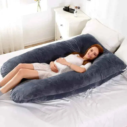 Soft Fleece Pregnant Pillow Gravida U Type Lumbar Pillow Multi Function Side Protect Cushion for Pregnancy Women Dropshipping
