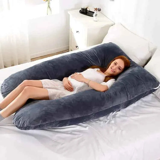 Soft Fleece Pregnant Pillow Gravida U Type Lumbar Pillow Multi Function Side Protect Cushion for Pregnancy Women Dropshipping