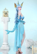 Anime Vaporeon Cosplay Costume Women's Sexy Bodysuit Tail Suit One-Piece Swimsuit Bathing suit Halloween Carnival Party Clothes