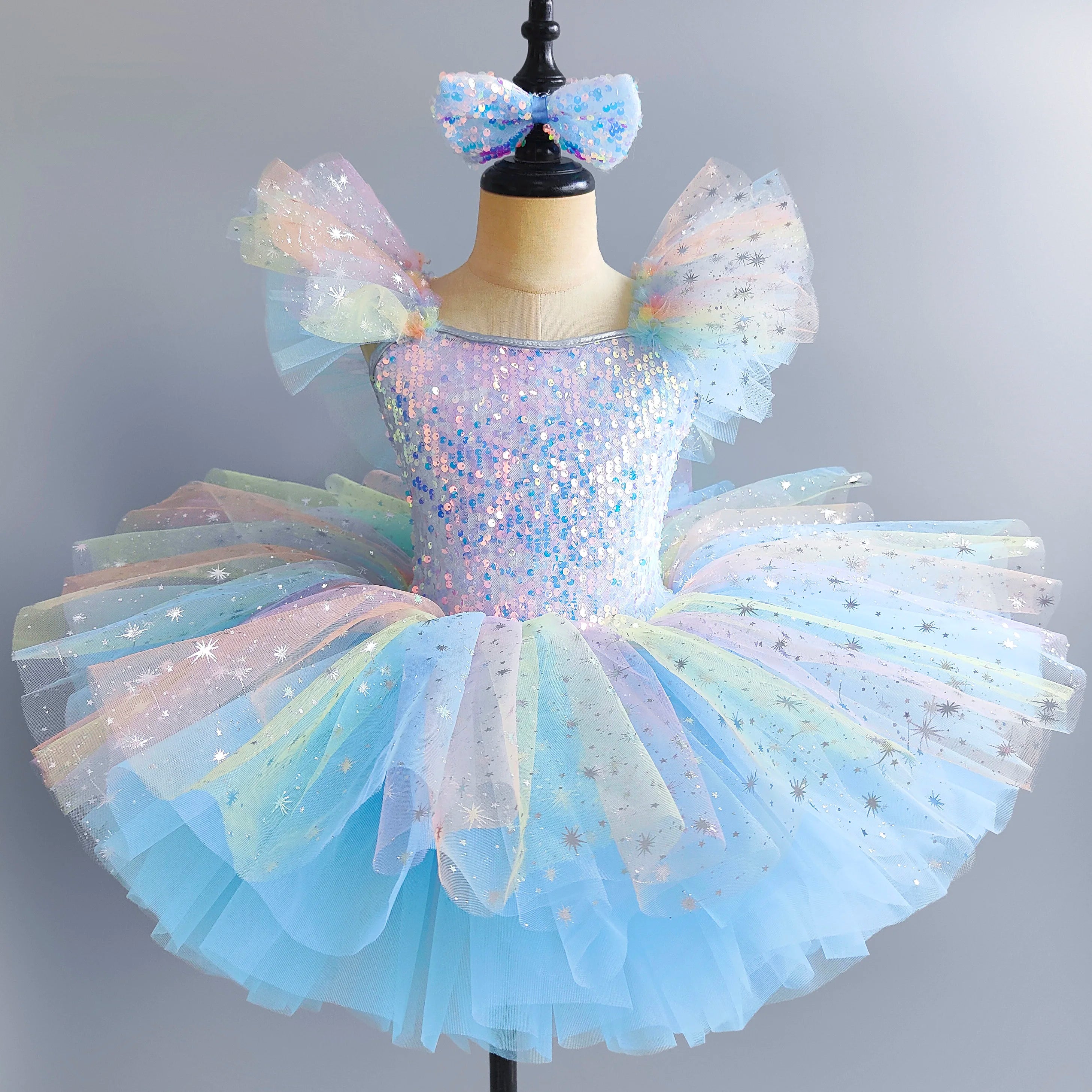 Girls Ballet Tutu Dress for Kids Princess Performance Fairy Costume