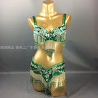 Sexy Girl Belly Dance Costume Wear Bar+Belt 2pc Set 10 Colors Ladies Bellydancing Costumes Bellydance Clothes