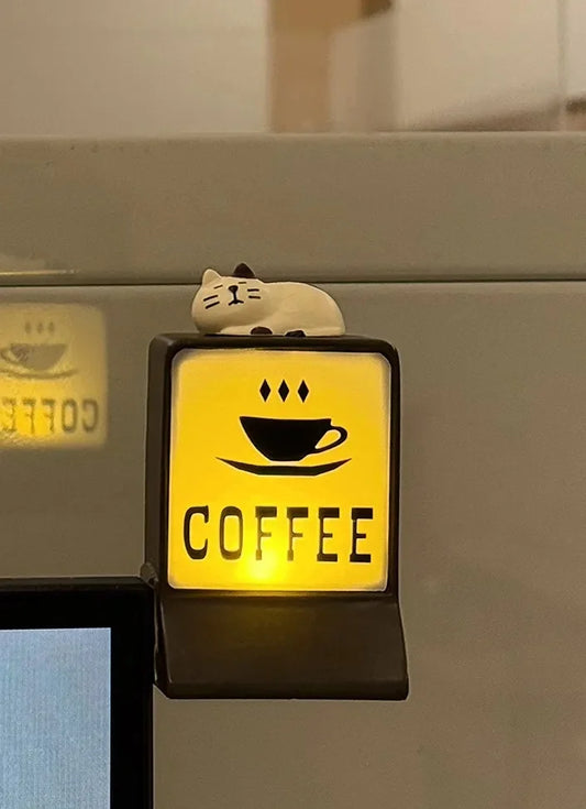 Creative Mini Refrigerator Sticker Convenience Store Magnetic Light Box Display Board with Luminous Light Box Model Ornament