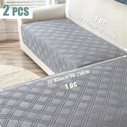 2pcs/Set Water Repellent Pets Kids Corner Sofa Seat Cover Anti Dirty Dog Bed Mattress Cover Non-Slip Chaise Longue Slipcover