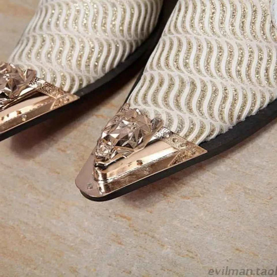 Special Square Toe Men's Shoes Slip on Genuine Leather Dress Men Party, Business, and Wedding Shoes men