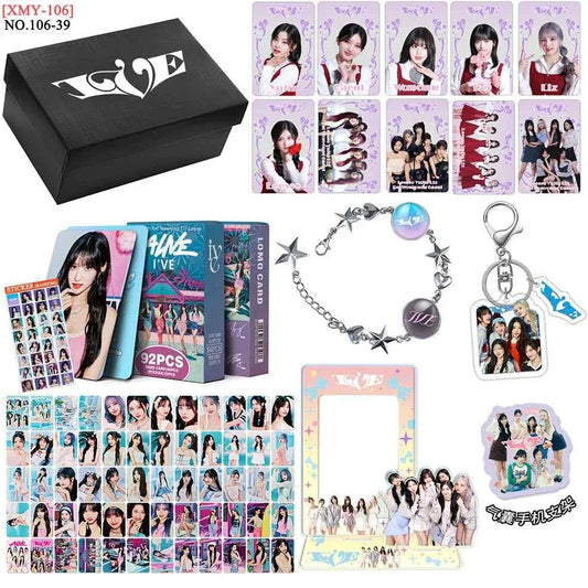 Kpop Idol BABYMONSTER BINI GIDLE ZB1 Gift Box Set Lomo Card Photocards Card Holder Keychains Acrylic Stand Bracelet Fans Gifts