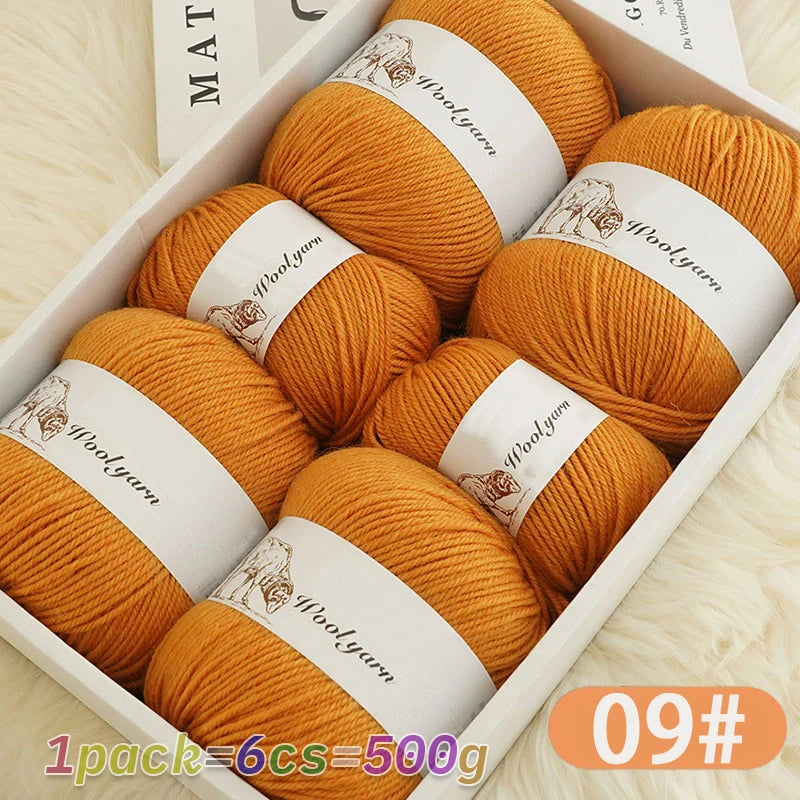 500g pure wool yarn fine count cashmere medium coarse yarn for making warm sweaters and scarves for autumn and winter