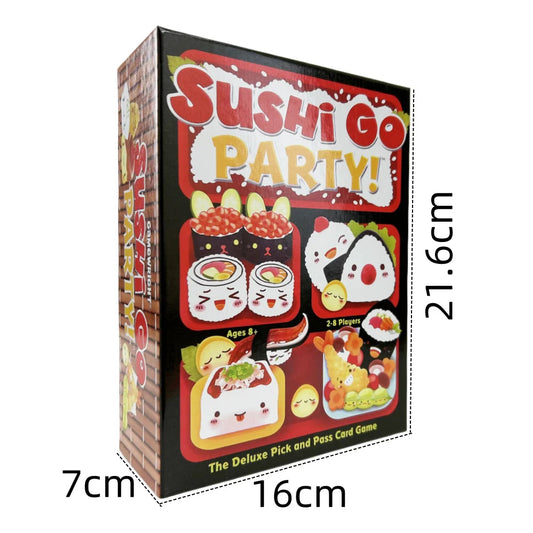 1 Box Sushi Go Family Gathering Board Game Card,Fun Card Game Party Interactive Card Game Creative Small Gift Holiday Accessory SS69 26.69 Sushi Go PARTY