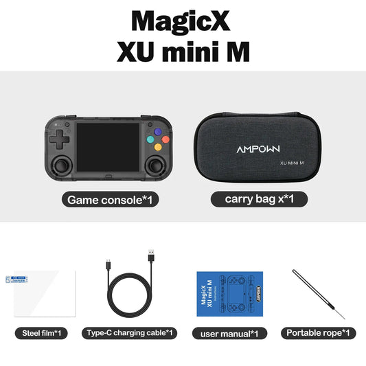 Ampown XU MINI M Handheld Game Console 2.8'' Screen Linux OS MINIM Retro Simulator Video Player Portable Console Children Gifts SS69
