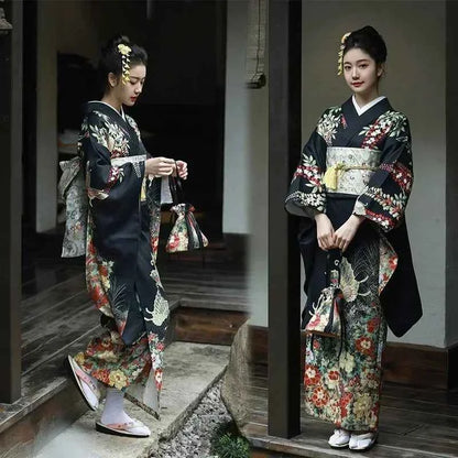 Fashion Photography Clothes Party Dress Japanese Kimono Cosplay Yukata Women Clothing Traditional Ethnic Style Streetwear Stage