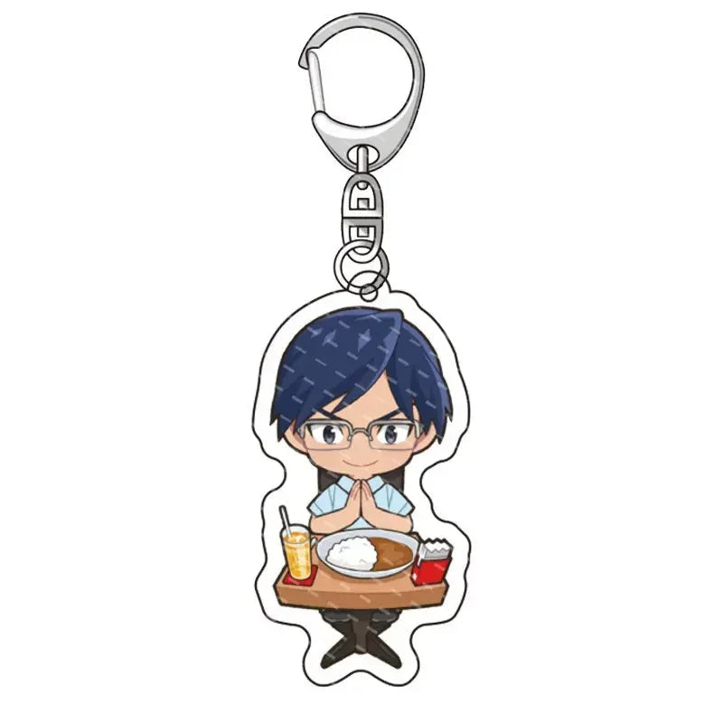 Fashion Anime College Keychain Cartoon Character Double Sided Acrylic Key Chain Fans Collection Jewlry Gift SS69