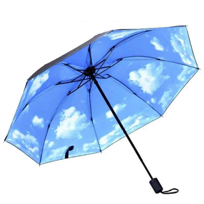 Beautiful Flower Painting Inside Men And Women Umbrella Sun And Rain Anti-uv Umbrellas Ladies Parasol Folding Paraguas For Gifts