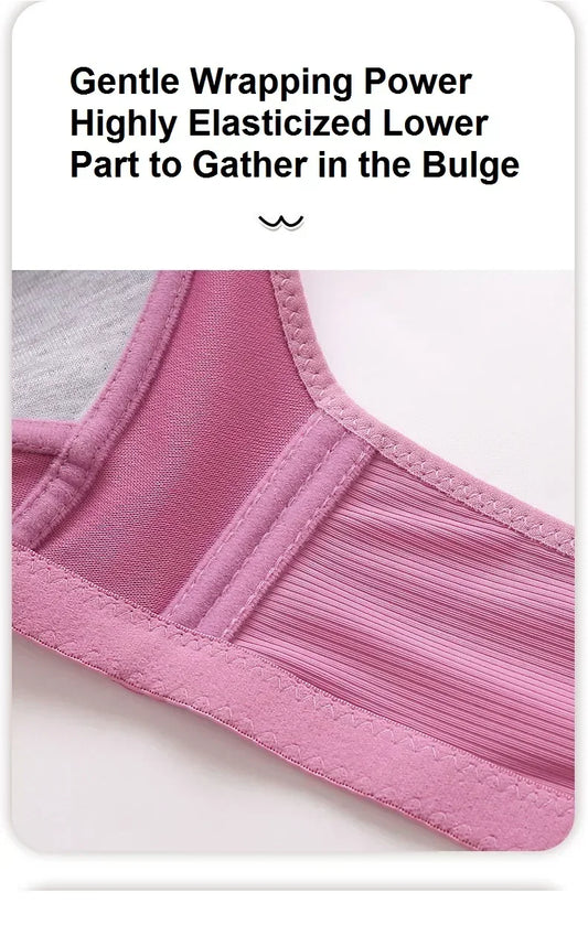 SS69 Cotton Full Cup Bra with Gathered Side Support and No Steel Ring