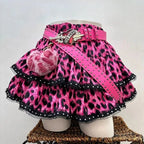 Y2k Japanese Vintage Lolita Style Short Party Skirts Women Gothic Leopard Print Mini Skirts Streetwear Harajuku Punk Skirt Chic