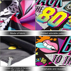 Back To 80'S Backdrop Graffiti Hip Pop Party Disco Music Photo Background Banner Graffiti Back To The 80’S Party Decorations SS69