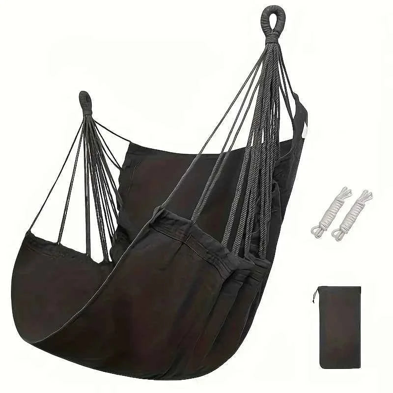 Portable Fabric Hammock Chair with Anti-Tip Design - Includes Storage Bag for Patio, Garden, Dorm & Outdoor Relaxation