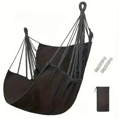 Portable Fabric Hammock Chair with Anti-Tip Design - Includes Storage Bag for Patio, Garden, Dorm & Outdoor Relaxation