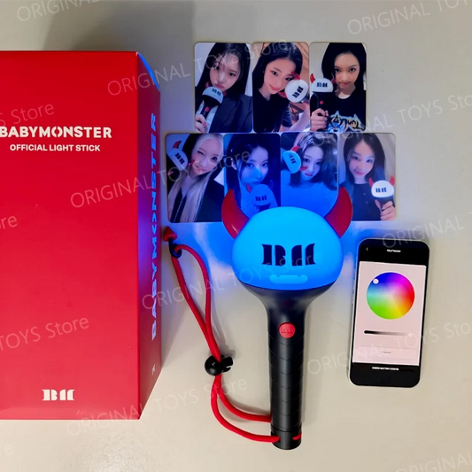 Original Kpop BABYMONSTER Official Lightstick with Bluetooth BAEMON Concert Hand Lamp Flash Light for Fans RORA ASA RUKA