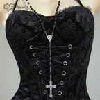 MEOWCOS Women's Misa Gothic Corset & Layered Skirt Set