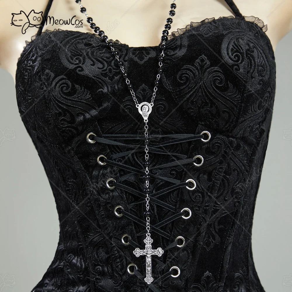MEOWCOS Women's Misa Gothic Corset & Layered Skirt Set