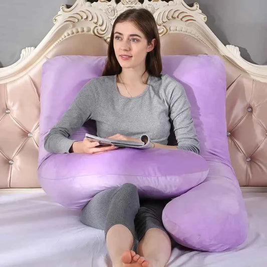 Soft Fleece Pregnant Pillow Gravida U Type Lumbar Pillow Multi Function Side Protect Cushion for Pregnancy Women Dropshipping