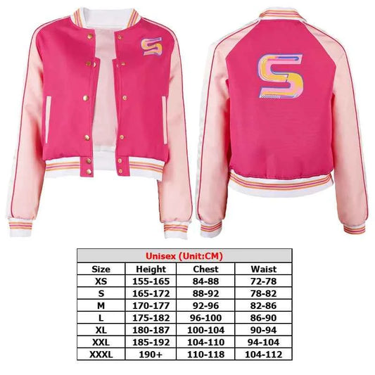 Sue Cosplay Sweater Costume The Movie Substance Women Pink Coat Jacket Dress Up Halloween Carnival Party Swimsuit Suit