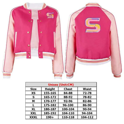 Sue Cosplay Sweater Costume The Movie Substance Women Pink Coat Jacket Dress Up Halloween Carnival Party Swimsuit Suit