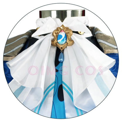 Genshin Impact Neuvillette Cosplay Costume Adult Carnival Uniform Wig Anime Halloween Party Costumes Masquerade Women Game