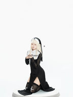 Halloween Cute Female Anime Nun Costume Role Play Performance Clothes Sexy Ladies Performance Fancy Dress Sister Costume New