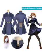 Anime Jujutsu Kaisen Cosplay Costume Kugisaki Nobara Tatoo Girls Women Dress Uniform Full Set