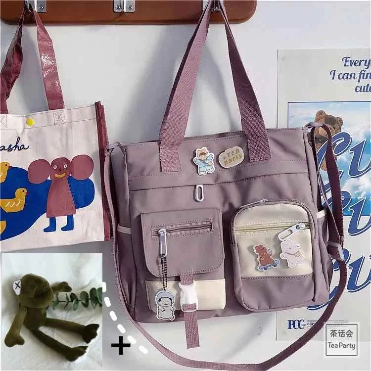 Nylon Waterproof Canvas Women Handbags Shoulder Bag Japanese Ladies Messenger Bag Student School Crossbody Bags for Girl Satchel