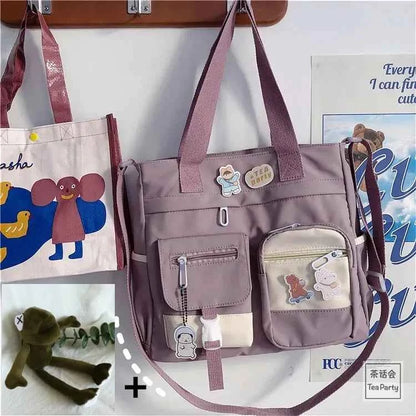 Nylon Waterproof Canvas Women Handbags Shoulder Bag Japanese Ladies Messenger Bag Student School Crossbody Bags for Girl Satchel