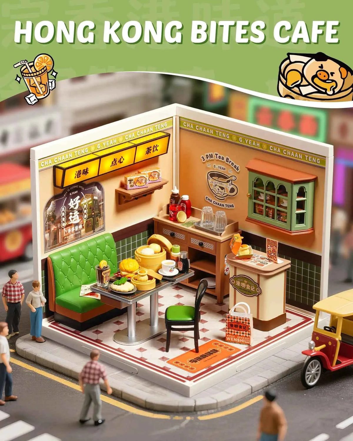Rolife Night Out Food Stall DIY Modern Miniature House Themed Restaurant Assembly Model Kit For Model Enthusiasts Kids Adults