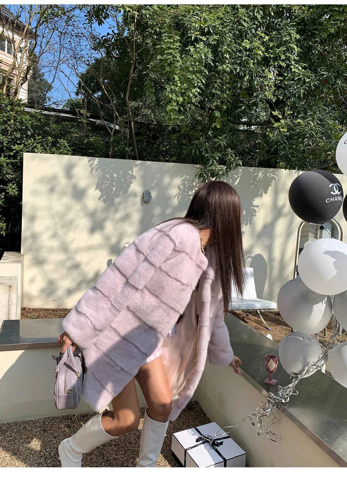 HDHOHR 2025 New 100% Real Mink Fur Coat Women Fashion Essential Natural Mink Fur Jackets Warm Royel Blue Winter Fur Coat