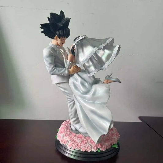 Dragon Ball Z Son Goku Figure Chichi Wedding Version 31CM PVC Figurine Model Toys Statue Collection Ornament Couple Wedding Gift SS69