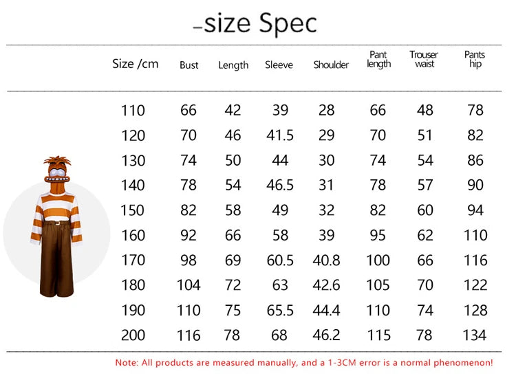 Inside Out Joy Cosplay Costume Unisex Polyester Jumpsuit for Halloween
