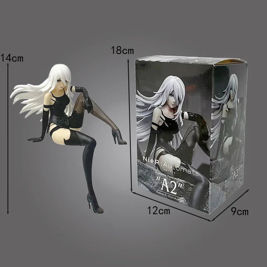 Nier Automata 2B A2 9S Sitting Position Game Figure Mechanical Lifeform Statue Collection Desktop Decoration  Toys Gifts SS69