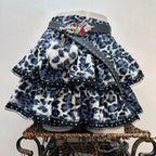Y2k Japanese Vintage Lolita Style Short Party Skirts Women Gothic Leopard Print Mini Skirts Streetwear Harajuku Punk Skirt Chic