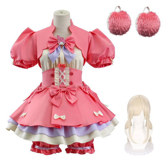 Lily Barrier Identity V Cheerleader Cosplay Costume Pink Women's Uniform