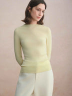 DUSHU Seamless Half-high Collar Pure Wool Pullovers Women Plus Size Autumn Winter Bottoming Sweater Solid Soft Breathable Tops