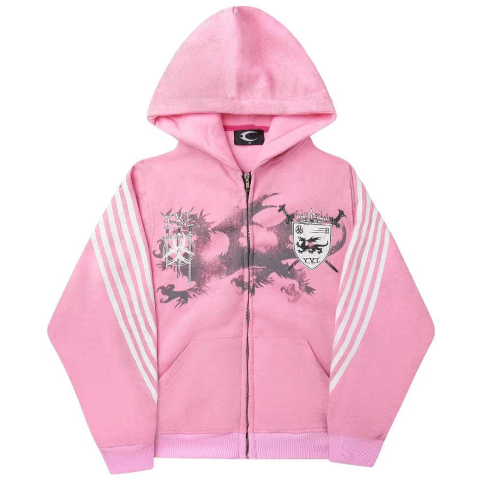 Winter Street Trendsetters Wear Long Sleeved Hoodies, Dark Gothic High Street Printed Clothes, Streetwear Oversized Sweatshirts SS69