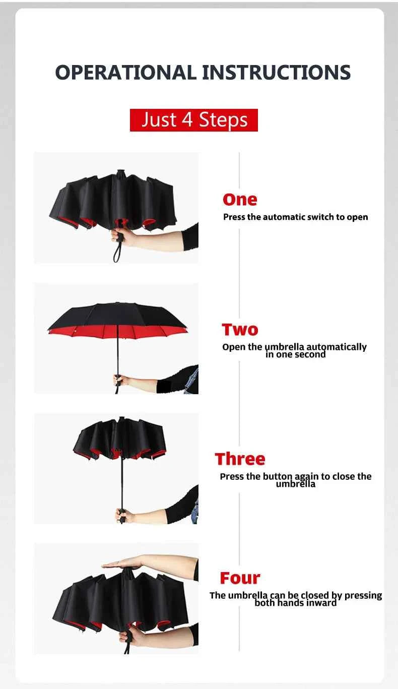 Umbrella Extra Large Ten Bone Large Double Umbrella Triple Large Folding Sunshade Umbrella Men's and Women's Business Umbrella T