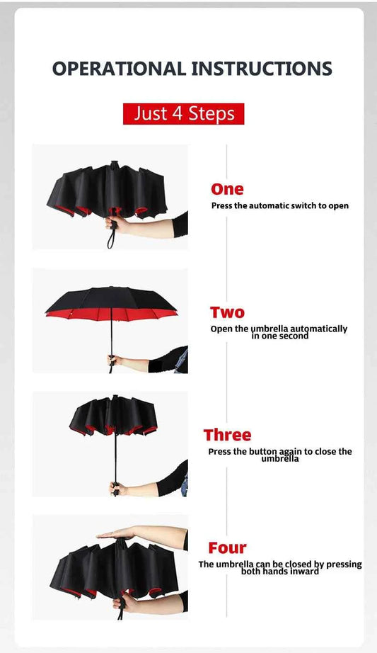 Umbrella Extra Large Ten Bone Large Double Umbrella Triple Large Folding Sunshade Umbrella Men's and Women's Business Umbrella T