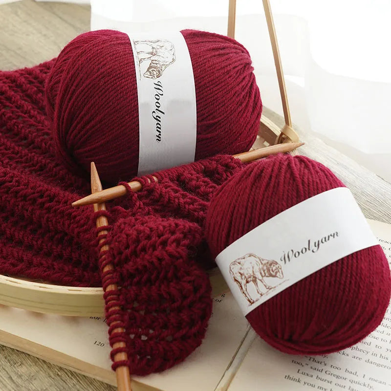500g pure wool yarn fine count cashmere medium coarse yarn for making warm sweaters and scarves for autumn and winter