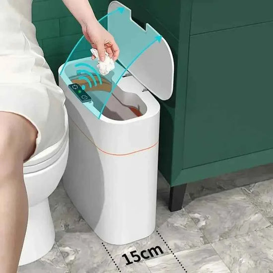 Smart sensor trash can for home use, bedroom with lid, bathroom, anti-odor, bedroom and living room